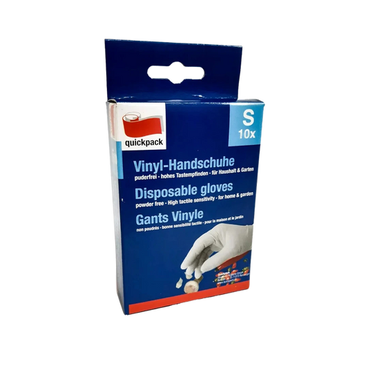 Lot de 10 Gants Vinyle Taille S - Quickpack MJ BAZAR