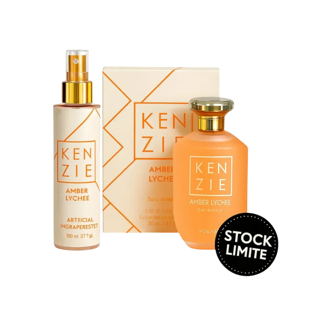 LOT KENZIE AMBER LYCHEE PARFUM 100 ML + BRUME Volaré