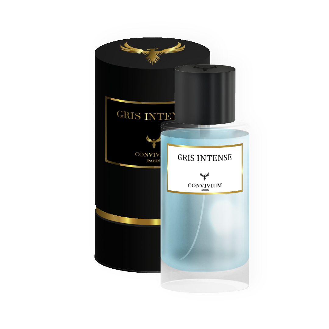 Parfum Gris Intense Edition Eigle 50ml présenté dans son packaging noir et doré de la Collection Privée.