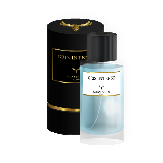 Parfum Gris Intense Edition Eigle 50ml présenté dans son packaging noir et doré de la Collection Privée.