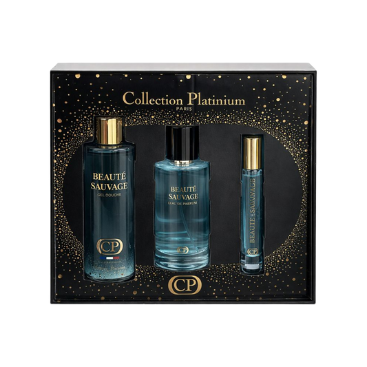 Coffret Parfum Beauté Sauvage – Collection Platinium (Paris) MJ BAZAR