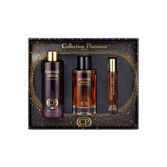 Coffret parfum Madame Aisha – Collection Platinum (Paris) MJ BAZAR