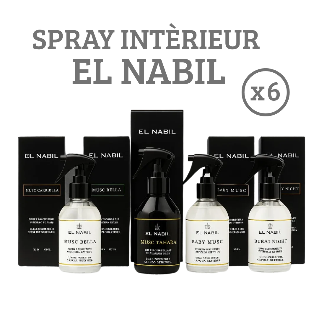 LOT DE SPRAY D’INTÉRIEUR EL NABIL X6 PIÈCES MJ BAZAR