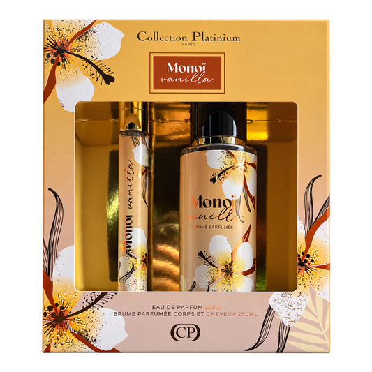 Coffret Monoï Vanilla (Eau de Parfum 35 ml + Brume Parfumée 250 ml) - Collection Platinium Paris Collection Platinium Paris