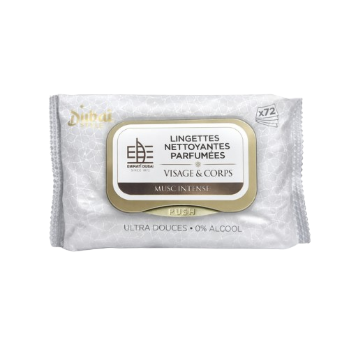 Lingettes nettoyantes parfumées Musc Intense 72 pcs - Dubai Style Dubai Style