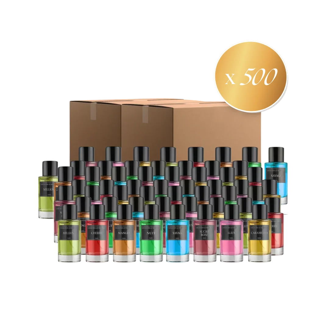 LOT DE 500 PARFUMS COLLECTION PRIVÉE - EDITION GOLD PRESTIGE Collection Privée